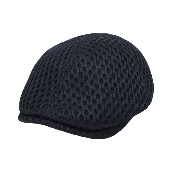 Summer Breathable Punching Pattern Newsboy Hat Ivy Cabbie Flat Cap