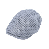 Summer Breathable Punching Pattern Newsboy Hat Ivy Cabbie Flat Cap YT31414