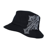Cotton Rhinestones Fedora Hat Cross Sparkle Bling Bucket Cap YTB1408