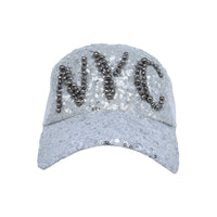 Glitter Sequin Hat Bling Heart Meshed Sparkle Shining Baseball Cap YTM1430