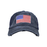 Vintage Baseball Cap USA Flag Mesh Trucker Ponytail Hat YZ10089
