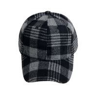Plaid Checked Baseball Cap Winter Soft Outdoor Dad Hat YZ10098