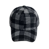 Plaid Checked Baseball Cap Winter Soft Outdoor Dad Hat YZ10098