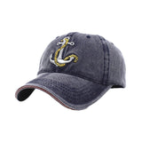 Anchor Embroidery Washed Cotton Baseball Cap Adjustable Dad Hat YZ10136
