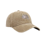 Sun and Moon Embroidery Low Profile Vintage Washed Cotton Baseball Cap Adjustable Dad Hat
