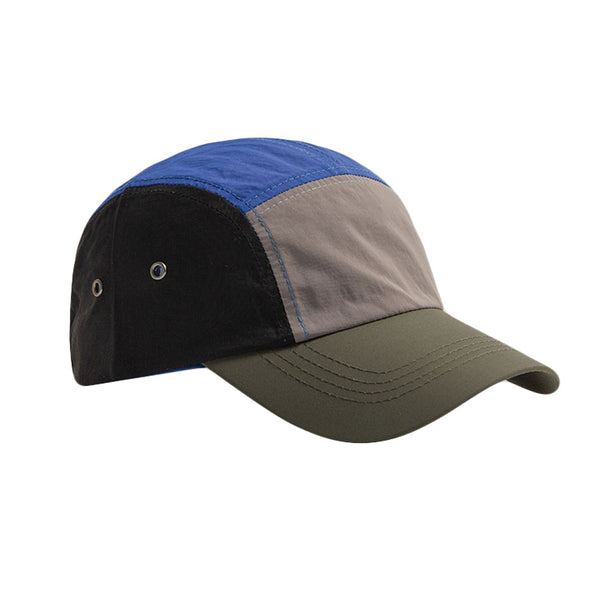 Camp Hat Multi Color Lightweight Jockey 5 Panel Flat Bill Cap