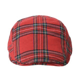 Cotton Plaid Ivy Newsboy Cap Cabbie Flat Beret Hat YZ30097