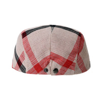 Cotton Plaid Newsboy Flat Cap Ivy Cabbie Gatsby Hat YZ30099