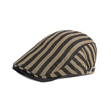 Cotton Striped Ivy Newsboy Cap Cabbie Gatsby Golf Beret Hat