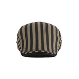 Cotton Striped Ivy Newsboy Cap Cabbie Gatsby Golf Beret Hat YZ30107