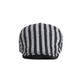 Cotton Striped Ivy Newsboy Cap Cabbie Gatsby Golf Beret Hat YZ30107