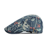 Cotton Denim Flat Cap Floral Newsboy Ivy Irish Hats Jean Cabbie Driving Hat YZ30111