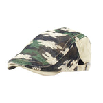 Cotton Military Camouflage Newsboy Summer Mesh Flat Cap Ivy Gatsby Hat