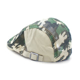Cotton Military Camouflage Newsboy Summer Mesh Flat Cap Ivy Gatsby Hat YZ30152