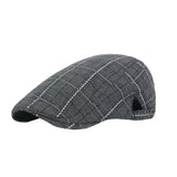 Check Newsboy Hat Gatsby Cotton Hat Cabbie Driving Hunting Golf Flat Cap