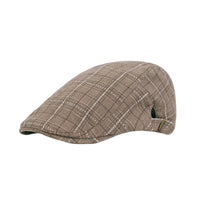 Check Newsboy Hat Gatsby Cotton Hat Cabbie Driving Hunting Golf Flat Cap YZ30153