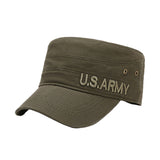 Cadet Cap Military Army Hat Army Style Flat Top Cap Adjustable Cotton Sports Hat YZ40198