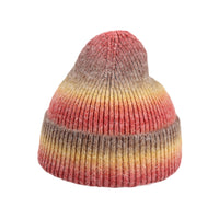 Gradient Color Ribbed Knit Beanie Hat Watch Cap Slouchy Skull Cap YZ50212