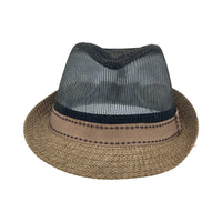 Mesh Fedora Hat Short Brim with Band  Sun Trilby Straw Panama YZ60179