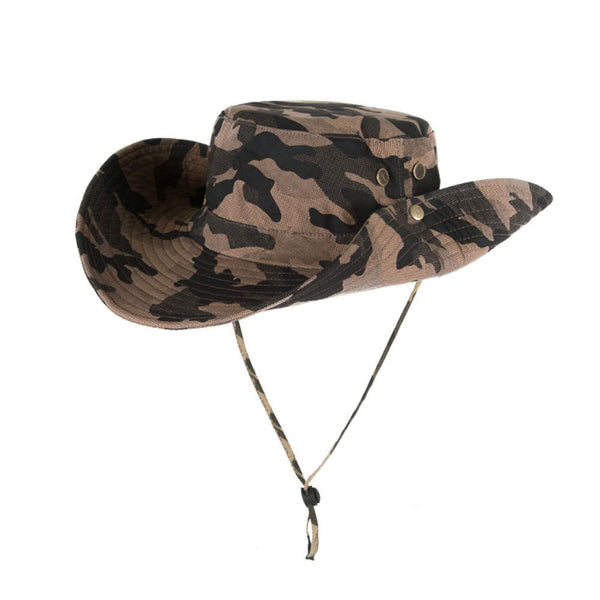 Wide Brim Boonie Bush Hat Military Camouflage Outdoor Fishing Hat Safari Cap