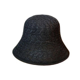 Reversible Crochet Bucket Hat Double Side Wear Summer Travel Beach Packable Fisherman Hat