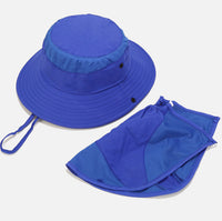 Kids Boys Girls Long Neck Flap Safari Cap Boonie Fishing Summer Bucket Hat YZB0164