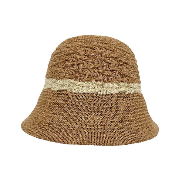 Crochet Bucket Hat Knit Fishing Hat Floppy Sun Hat Outdoor Packable Travel  Beach Hat – WITHMOONS