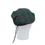 Cotton Plaid Beret Hat Tartan Check French Beanie Cap YZF0083