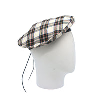 Cotton Plaid Beret Hat Tartan Check French Beanie Cap YZF0083