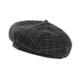 Cotton Check Beret Hat French Art Basque Beret Tam Beanie Hat YZF0199