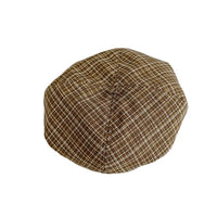 Cotton Check Beret Hat French Art Basque Beret Tam Beanie Hat YZF0199