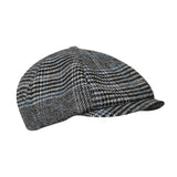 Check Cotton Octagonal Hat Newsboy Beret Cap Baker Boy Flat Cap YZG0219