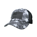 Baseball Cap American Flag Mesh Trucker Ponytail Hat