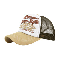 Mesh Trucker Hat Sport Baseball Cap Adjustable Suede Brim Visor Unisex Golf Dad Hat