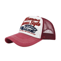 Mesh Trucker Hat Sport Baseball Cap Adjustable Suede Brim Visor Unisex Golf Dad Hat YZM0163
