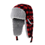 Plaid Winter Trapper Skiing Trooper Hat Ear Flap Cap YZT0093