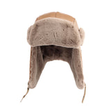 Trapper Russian Hat - Winter Trooper Ski Ear Flap Cap - Faux Leather Aviator Hats YZT0236